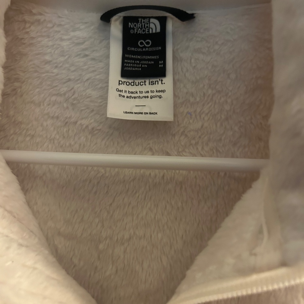 The North Face Women’s Osito Silken Raschel Fleece Jacket White Dune Size M - Picture 9 of 9
